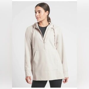 Athleta Glacier Handkerchief Poncho Hoodie Women's Albalone grey medium